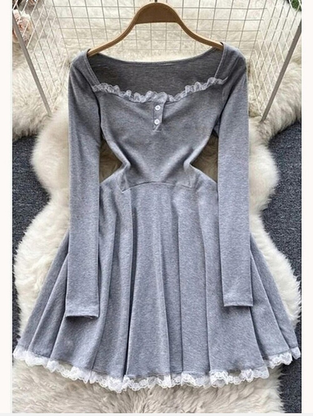 New Kawaii Milkmaid Pleated Dress